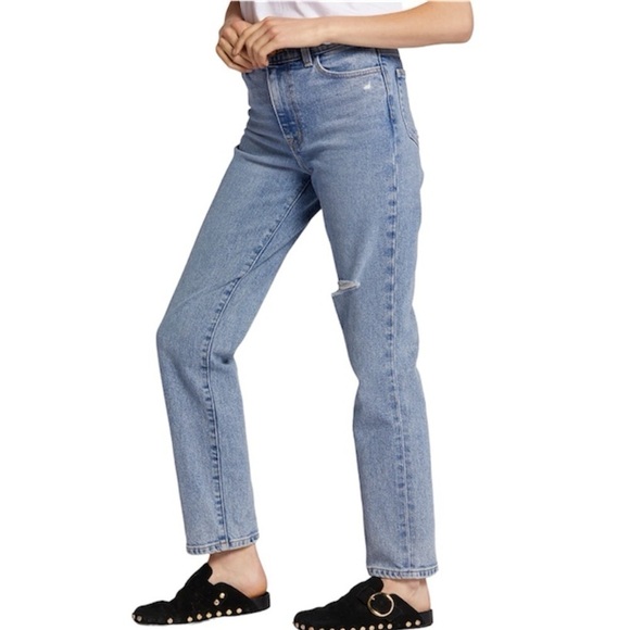 New! Current/Elliott Soulmate‎ High Rise Slim Straight Jeans - Picture 2 of 10